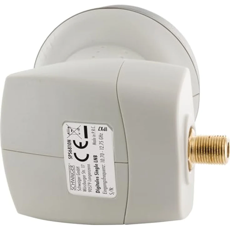 SCHWAIGER 302 Single LNB, Low Noise Blockconverter mit Sun Protect Technologie, hitzebeständig und wetterfest, hellgrau – Bild 4