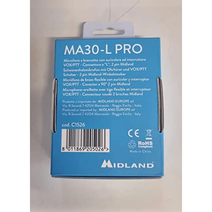 Midland MA 30-L Pro C1526, Headset mit Schwanenhals-Mikrofon und Freisprechfunktion für KFZ-Mobil-Adapter – Bild 2