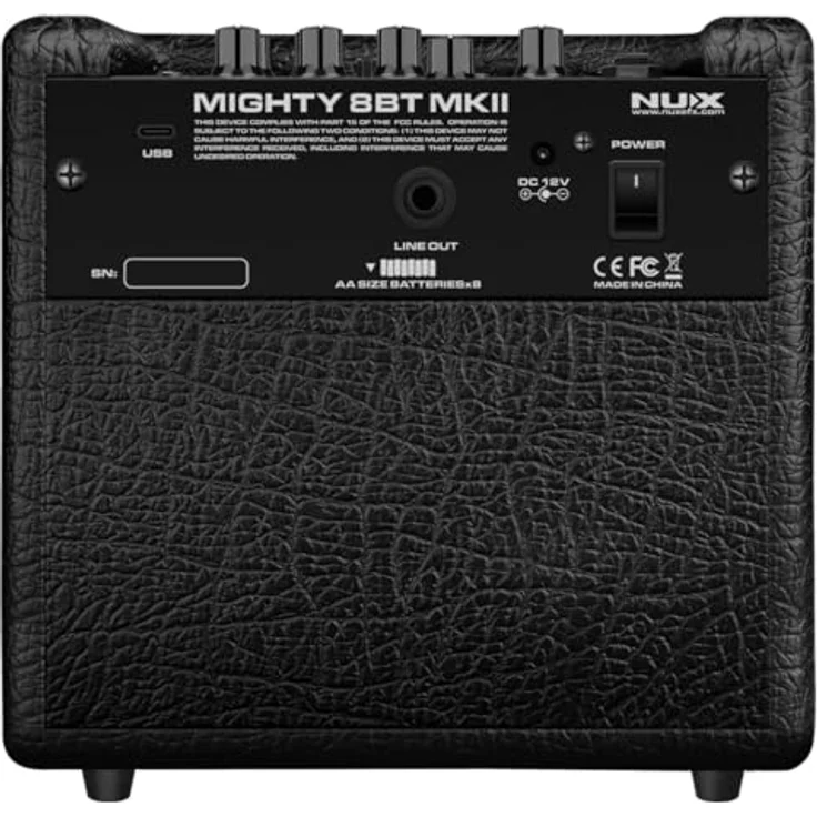 Nux Nux Gitarren-Verstärker Mighty 8BT MK2, Tragbarer Bluetooth-Verstärker mit TSAC-HD Algorithmus, 8 Watt, 6,5-Zoll Lautsprecher, für Gitarre – Bild 6