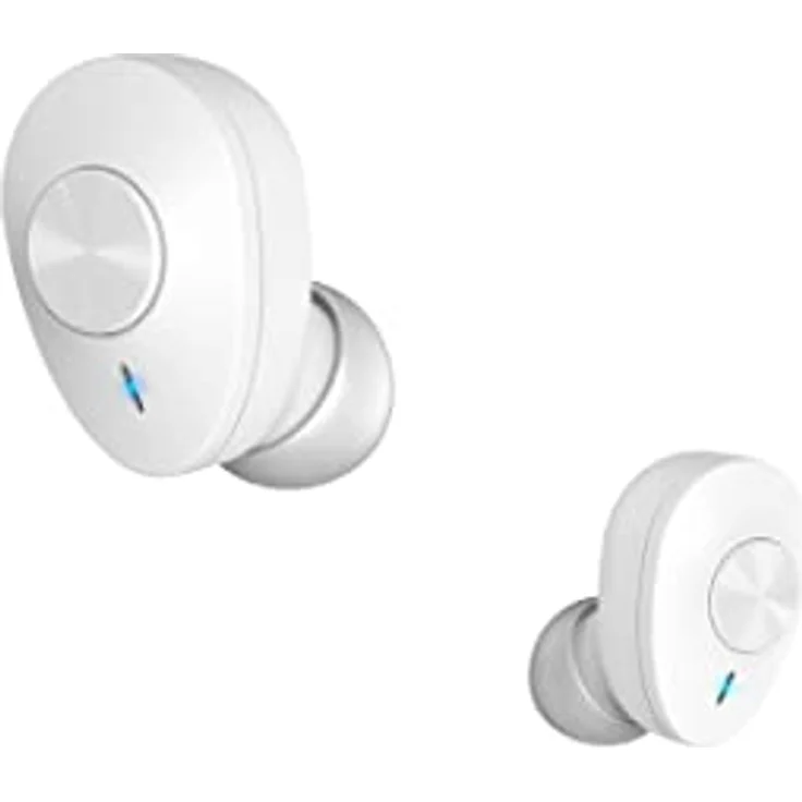 Hama Bluetooth Kopfhörer „Freedom Buddy“ (True Wireless, TWS, In Ear Kopfhörer, Wireless Kopfhörer, kabellos, Bass Boost, Kopfhörer kabellos, Earbuds, Sprachsteuerung, mit Ladebox) weiß – Bild 1