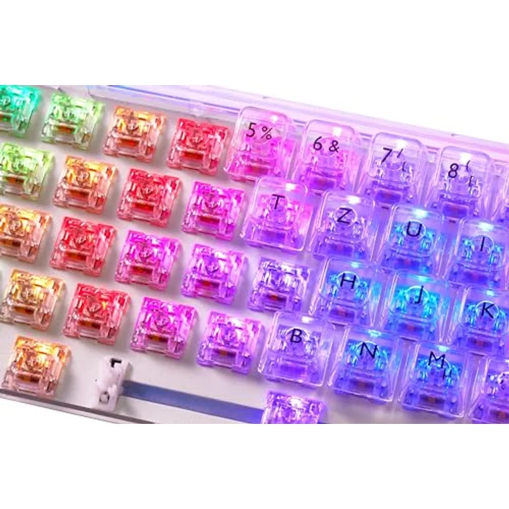 Deltaco Gaming DK460 (DE), Transparente Tastatur mit RGB-Beleuchtung und KTT-Schaltern – Bild 5