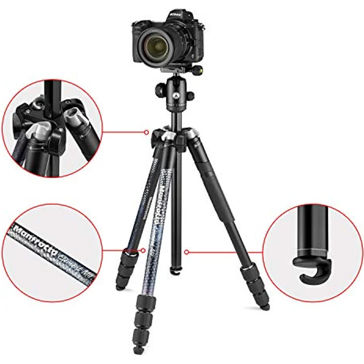 Manfrotto MKELMII4BK-BH, Stativkopf-Aufbewahrung 160cm Schwarz – Bild 2