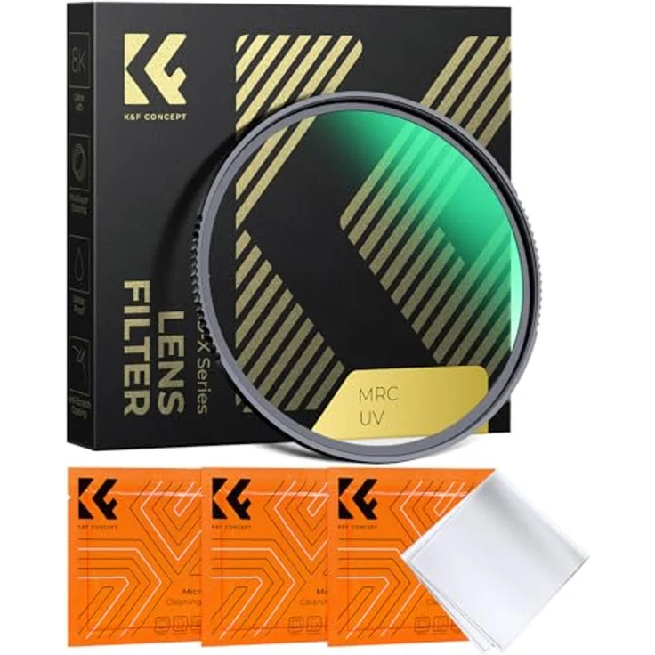 K&F CONCEPT UV Filter 58mm, Hochwertiger Schutzfilter aus japanischem AGC-Glas mit 99.60% Transmission und ultradünnem Design – Bild 1