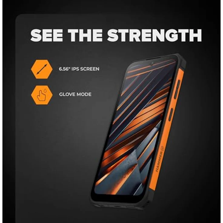 Hammer Iron Va 4GB/64GB 6.5´´ Schwarz - Robustes Smartphone mit großem Akku, IP69-Zertifizierung und Octa-Core-Prozessor – Bild 5