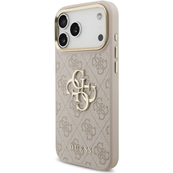 CG MOBILE Guess 4G Classic Logo Hülle für iPhone 17 Pro Max, Kunstleder/TPU/PC, pink, mit großem Riemen und Metallknöpfen – Bild 2