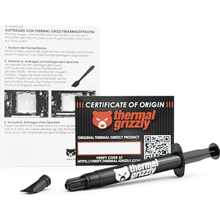 Thermal Grizzly Aeronaut 8.5W-m·K 3.9g Wärmeleitpaste - Wärmeleitpasten (3,9 g, -150-200 °C) – Bild 9