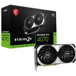 MSI GeForce RTX 4070 Ventus 2X 12G OC Grafikkarte - NVIDIA RTX 4070 GPU, 12GB GDDR6X (21Gbits / 192 bit), PCIe 4.0-2X TORX Fan 4.0 - HDMI 2.1a, DisplayPort 1.4a