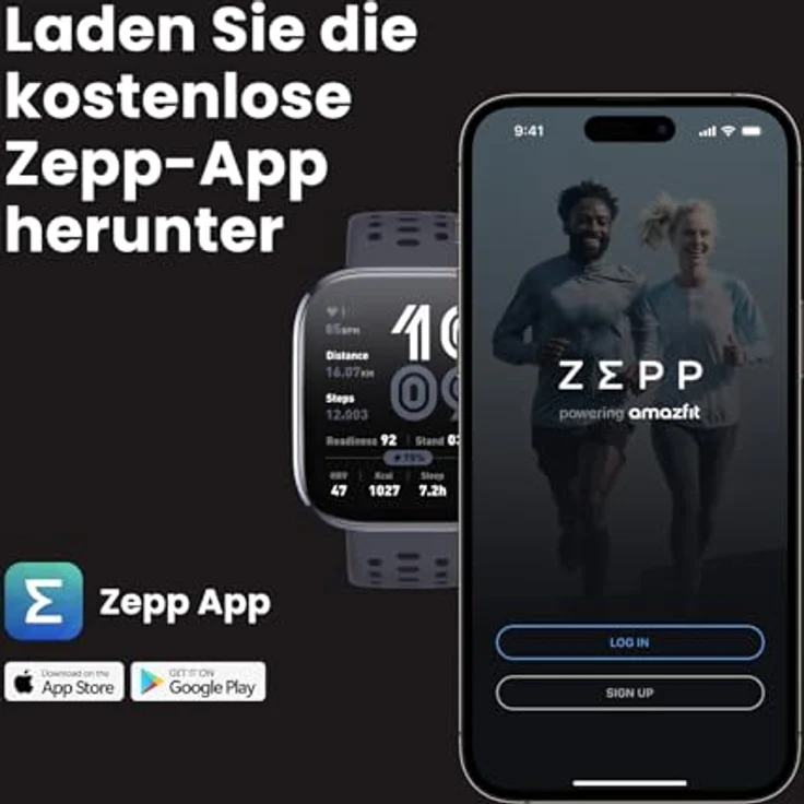 Amazfit Bip 6 Smart Watch 46mm14 Tage Akku1.97“ AMOLED, GPS & kostenloses Kartenmaterial, AI, Bluetooth Anruf Textfunktion, Gesundheits, Fitness Schlaf-Tracker, 140+ Trainingsmodi, 5 ATM, Red – Bild 5