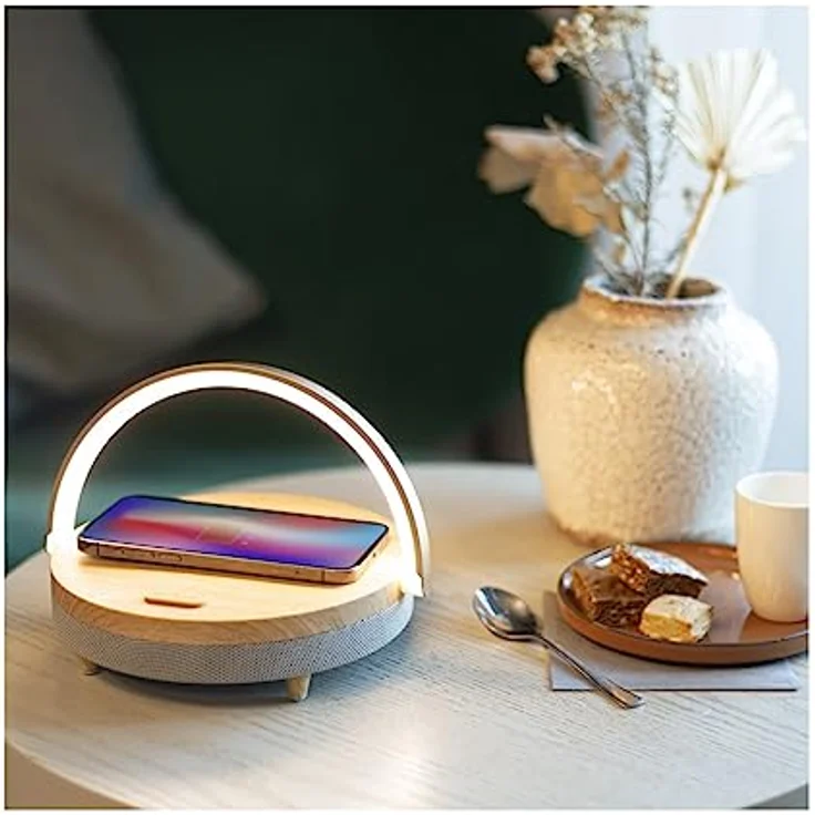 LIVOO TES242 Tragbarer Bluetooth-Lautsprecher mit LED-Beleuchtung, kabelloses Ladegerät und 4 Stunden Spielzeit – Bild 2