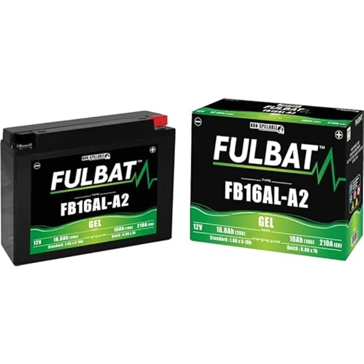 Fulbat FB16AL-A2 Gel, Fahrzeugbatterie (12 V, 16 Ah, 210 A), wartungsfrei, wasserdicht, sofort einsatzbereit – Bild 2