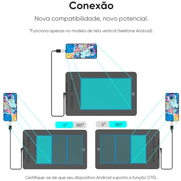 XP-Pen Deco 01 V3 Grafiktablet, 254 x 159 mm, 8192 Druckempfindlichkeitsstufen, 8 programmierbare Tasten, passiver Stift, beleuchtete Ränder – Bild 5