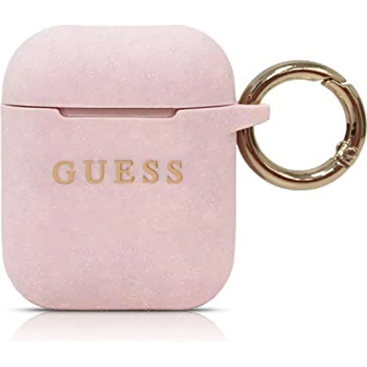 CG MOBILE Guess GUACCSILGLLP Silikonhülle für Apple AirPods Dockingstation, Pink Rosa, Schnellladefunktionen, Kompaktes und tragbares Design – Bild 1