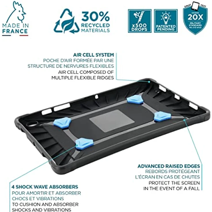 Mobilis Protech, Coque de Protection für iPad 10.9'' (10. Generation) mit 360° Handstrap und Kickstand, schwarz – Bild 3
