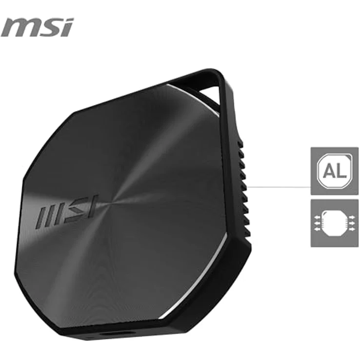 MSI DATAMAG 20Gbps 2TB - Magnetische Portable SSD für PC, Konsole, iPhone/Android, 1.600 MB/s lesen, 1.500 MB/s schreiben – Bild 3