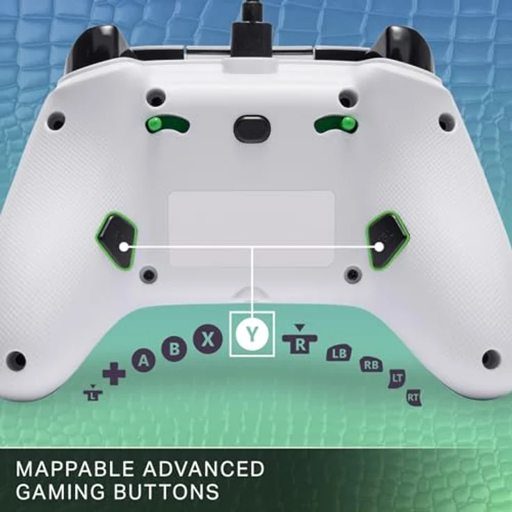 PowerA Advantage Kabelgebundener Controller Raptor Chrome (Xbox Series X), ergonomisches Gamepad mit 3 m USB-C-Kabel, erweiterbaren Gaming-Tasten und Doppel-Vibrationsmotoren – Bild 3