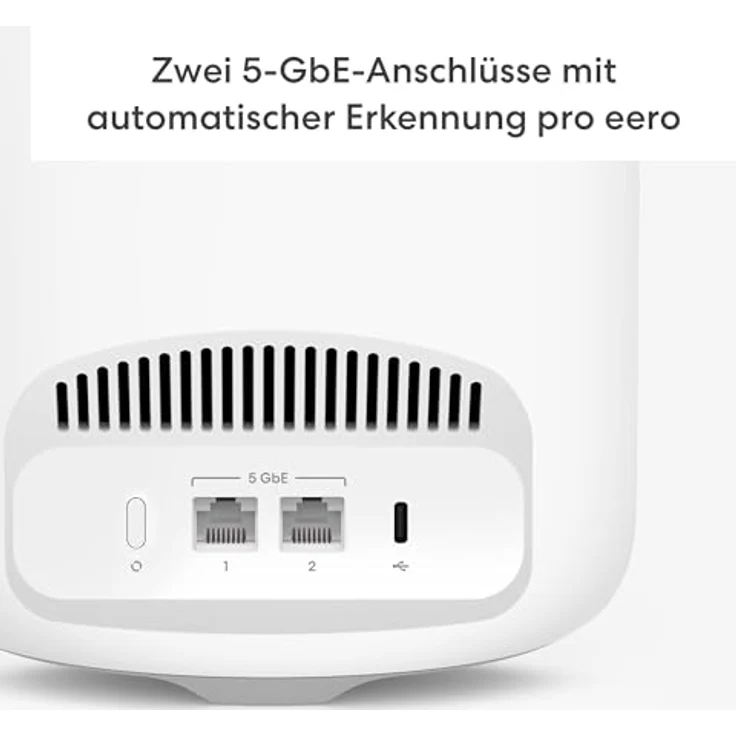 eero Pro 7, Triband-Mesh-Wi-Fi-7-Router, bis zu 5 Gbit/s, WLAN-Abdeckung bis 560 m², 3er-Pack – Bild 2