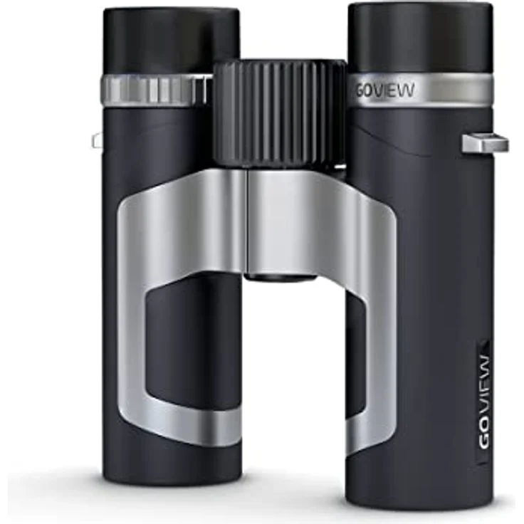 GoView ZOOMR 8x26 kleines, leichtes Fernglas (8-Fach Zoom, Magnesiumgehäuse, inkl. Smartphone-Adapter & Zubehör) Phantom Schwarz – Bild 1