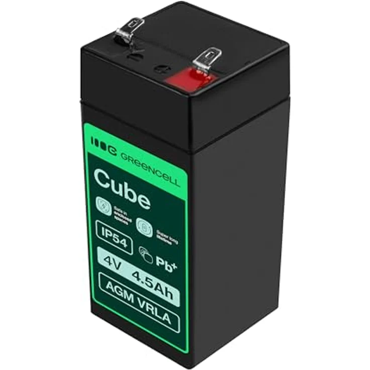 Green Cell AGM 4V 4,5Ah VRLA Blei-Batterie, wartungsfreier Ersatzakku für Elektro-Spielzeug, schwarz – Bild 4