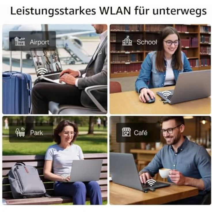 TP-Link ARCHER TBE230U, Kabelgebundener WLAN-Stick mit USB Type-A/USB Type-C, Ethernet, Wi-Fi 7 (802.11be), 2882 Mbit/s, Schwarz, Grau – Bild 5