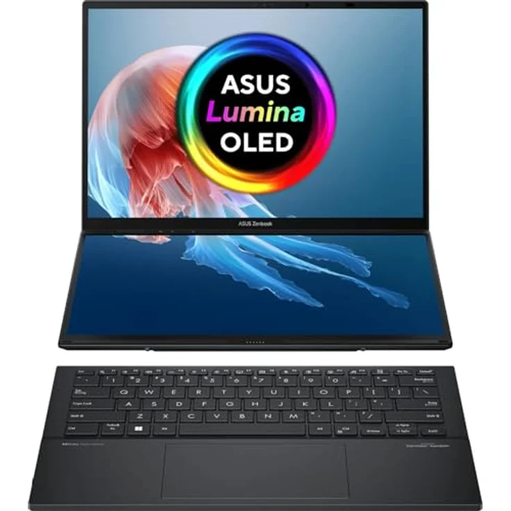 ASUS Zenbook Duo UX8406CA-QL263W, 14" Notebook mit Intel Core Ultra 9 285H, 16 GB RAM, 1 TB SSD, Lumina OLED Touchdisplays, Grau – Bild 2