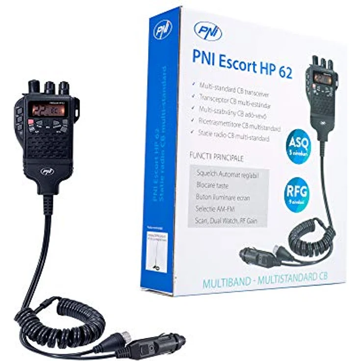 PNI Escort HP 62 ANTHP62, Tragbares CB-Funkgerät mit beleuchtetem Bildschirm, 40 Kanälen und 4W Leistung – Bild 8