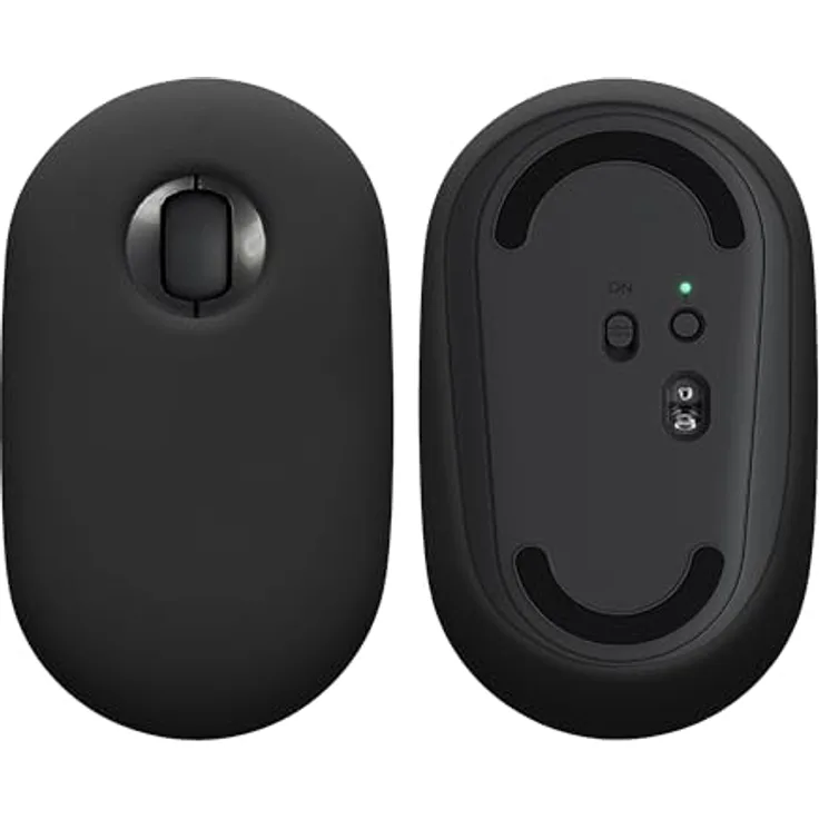 kwmobile Silikon Schutzhülle kompatibel mit Logitech Pebble Mouse Hülle - PC Maus Cover aus softem Silikon - Schwarz