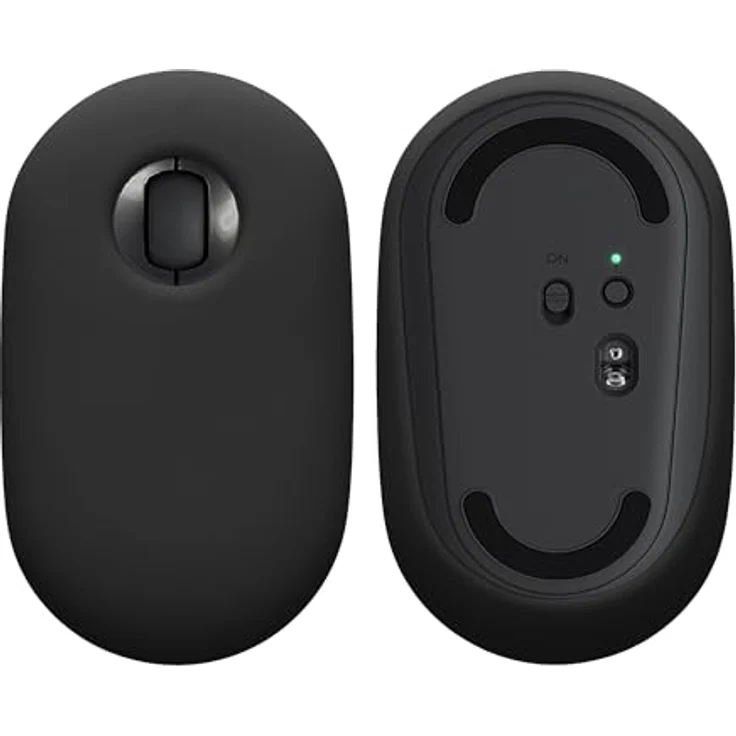 kwmobile Silikon Schutzhülle kompatibel mit Logitech Pebble Mouse Hülle - PC Maus Cover aus softem Silikon - Schwarz – Bild 1