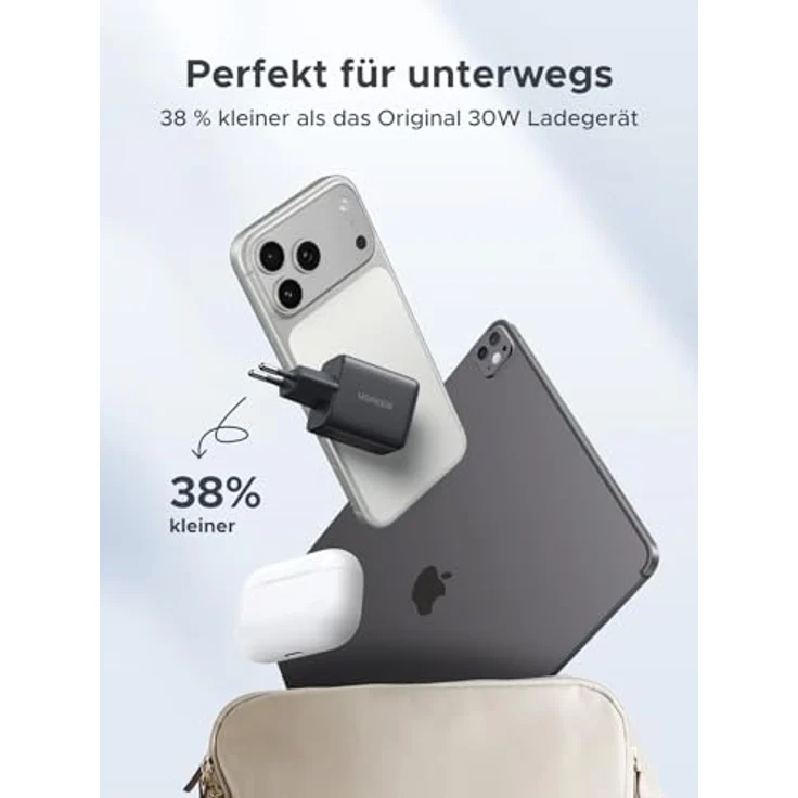 UGREEN USB C Ladegerät 30W, 3-Port GaN Netzteil, PD Schnellladung für iPhone 17, kompakt und sicher – Bild 4
