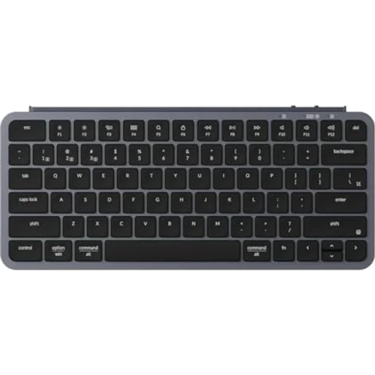 Keychron B1 Pro Ultraflache kabellose Tastatur mit ZMK-Anpassung, QWERTY US ANSI, 3-Modus Bluetooth/2,4 GHz/Kabel 425 g leicht mit 1.200 Stunden Akkulaufzeit für Mac/Windows - Grau – Bild 1