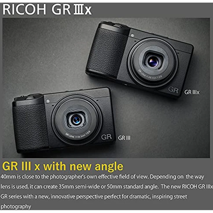 Ricoh GR III x - High-End-Kompaktkamera (24,24 MP, APS-C, Full HD, Autofokus, Wi-Fi, Bluetooth, USB) schwarz – Bild 3