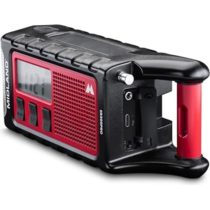 Midland ER300 Pro C1663 Notfallradio AM/FM, 10.000 mAh Akku, Bluetooth, USB-C, Solarbetrieb – Bild 2