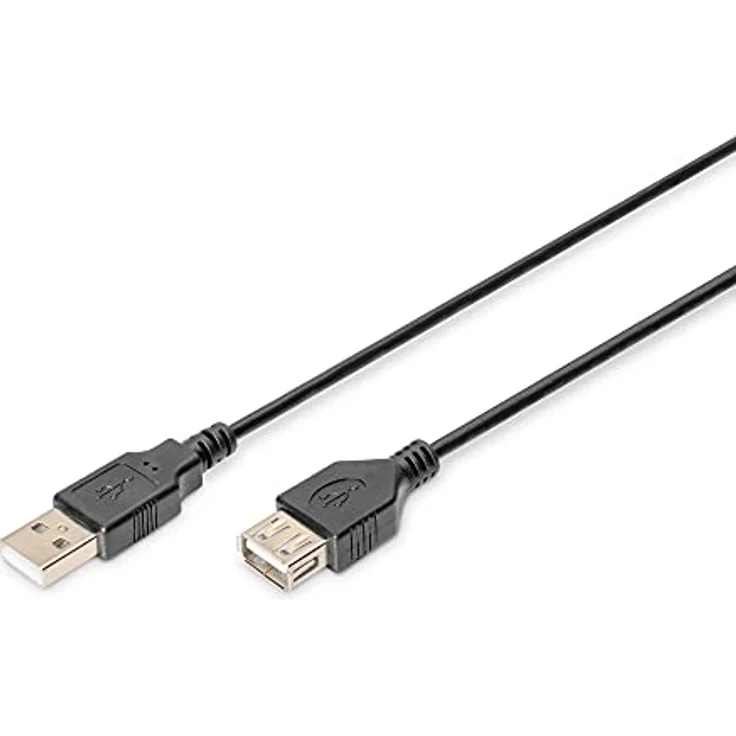 Planet ASSMANN - USB-Verlängerungskabel - USB (W) bis USB (W) - 1.8 m (USB/USB 2.0) - geformt - Schwarz (AK-300200-018-S) – Bild 2
