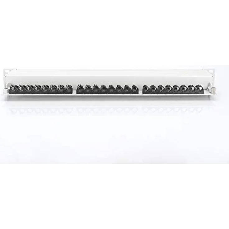DIGITUS LSA Patch-Panel Cat-6A - 24 Ports - 1 HE - Geschirmt - Klasse EA - Staubschutz-Klappe - Schwarz RAL 9005 – Bild 3