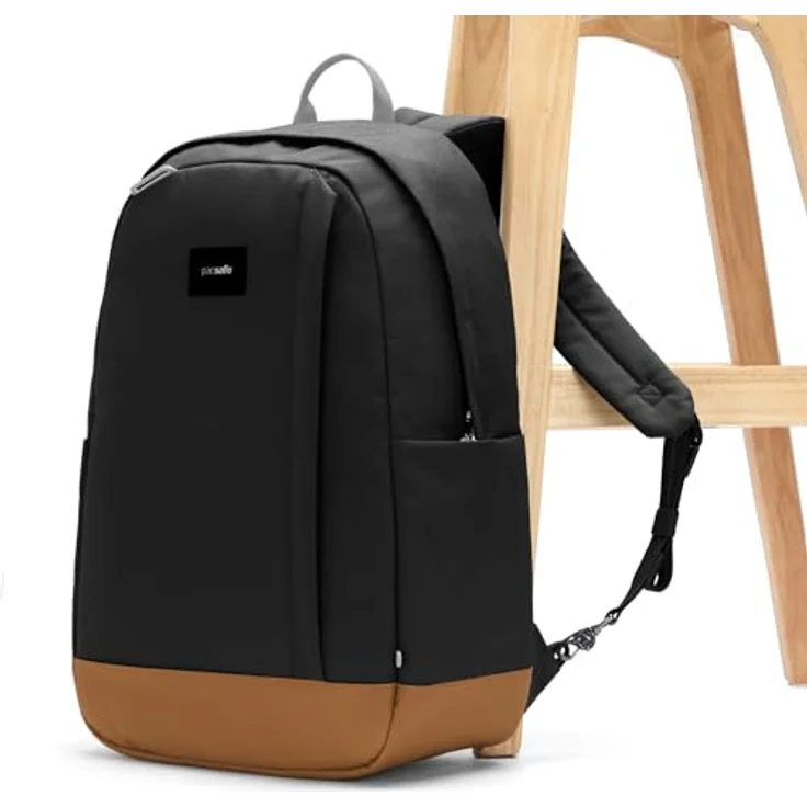 Pacsafe GO Notebook Rucksack 25l, Anti-Diebstahl Rucksack mit schnittfesten Materialien, gepolstertem Laptopfach und RFID-Schutz, Schwarz – Bild 5