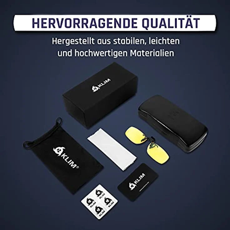 KLIM OTG Brillen Clip on Gläser gegen blaues Licht NEU Guter Schutz bei der Arbeit am Bildschirm - Gaming Brillen PC Mobil TV - Anti Augenmüdigkeit Anti UV Anti blaues Licht-Filtert blaues Licht - Preisvergleich – Bild 5