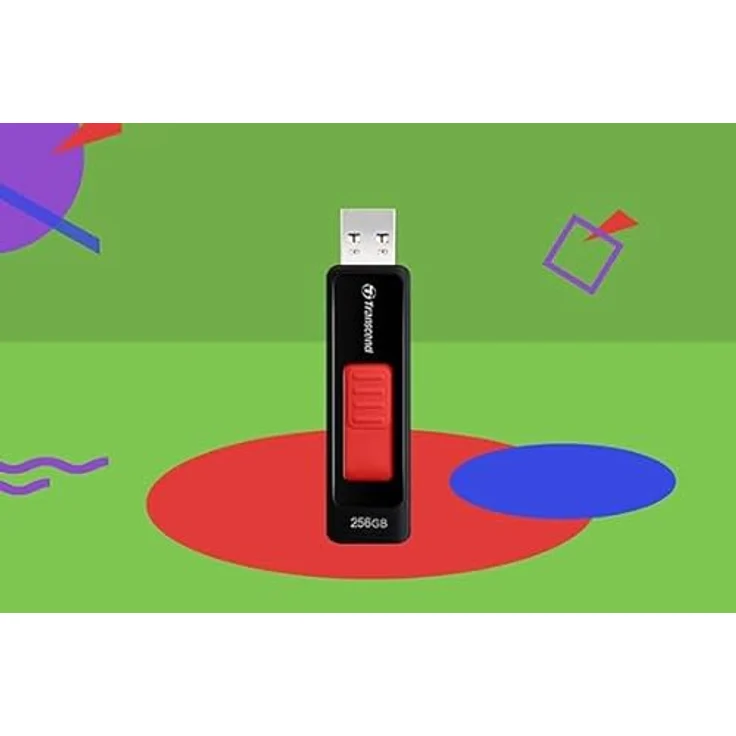 Transcend JetFlash 760, 256GB USB-Stick mit USB 3.1 Technologie, kappenlos, schwarz – Bild 3
