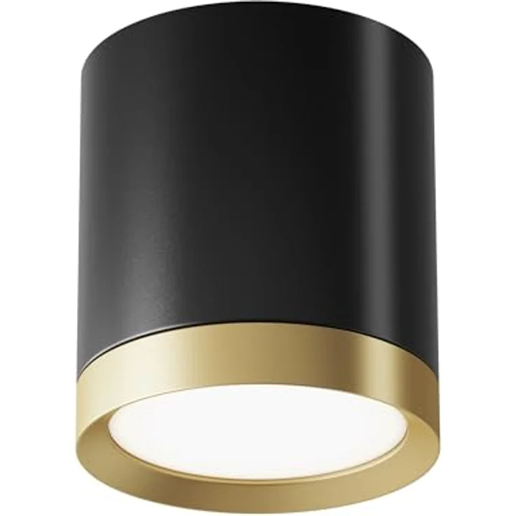 Maytoni Moderne Deckenleuchte Hoop 1xGX53 Schwarz mit Gold - 12W für verschiedene Räume – Bild 1