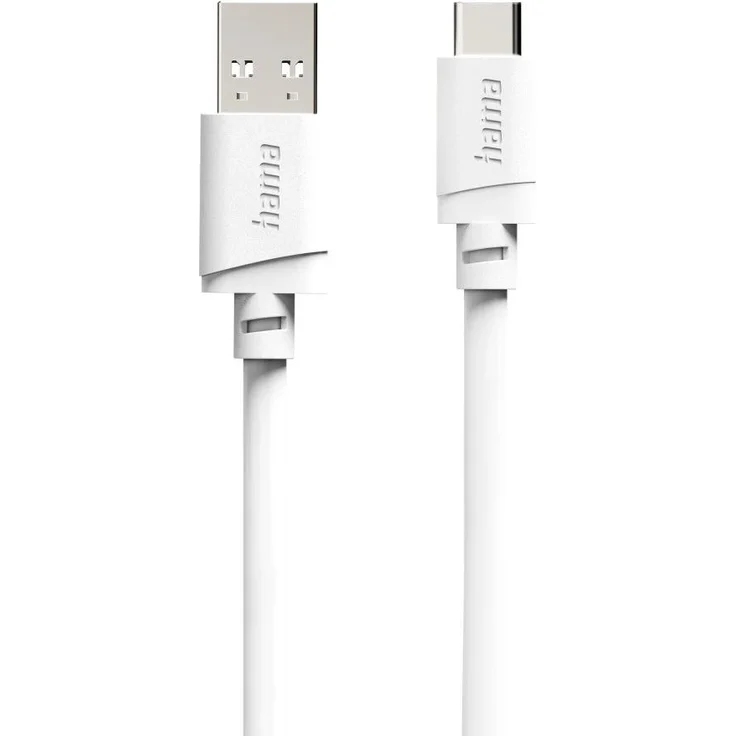 Hama 125151 USB A auf USB C Rundkabel, 2 m, 0,48 Gbit/s, Weiß