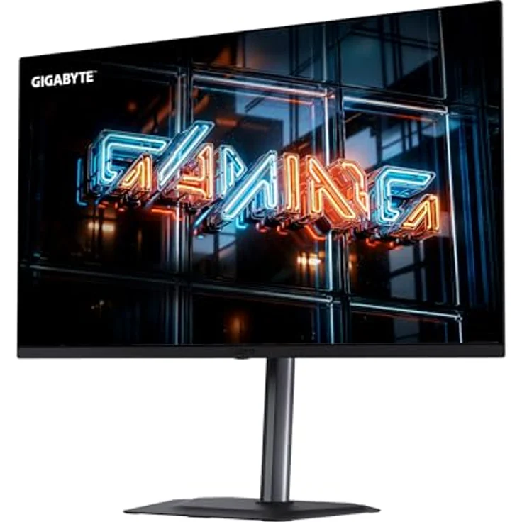GIGABYTE MO32U24 OLED Gaming Monitor Flat, 80,3 cm (32"), 3.840 x 2.160 UHD, 0,03ms, neig-, schwenk-, höhenverstellbar, Pivot, HDMI, DP, USB, Speaker – Bild 2