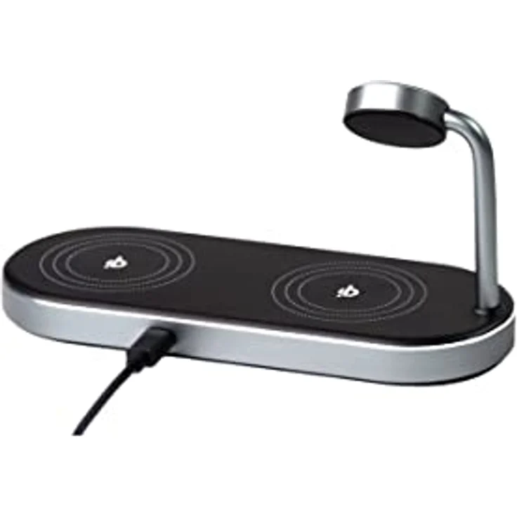 Verbatim 3-in-1 Qi Dual MFi Wireless Charger WCS-03, für iPhone, Apple Watch & Qi-fähige Geräte, Handy Ständer mit induktiver Ladestation, kabelloses Ladegerät für Apple, Samsung und mehr – Bild 2