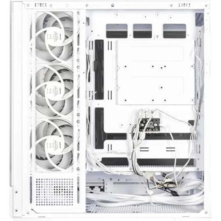 Zalman P40 DS, Medium Tower PC-Gehäuse mit 4x 120 mm ARGB Lüftern und 9,1 Zoll LCD-Display, weiß – Bild 5