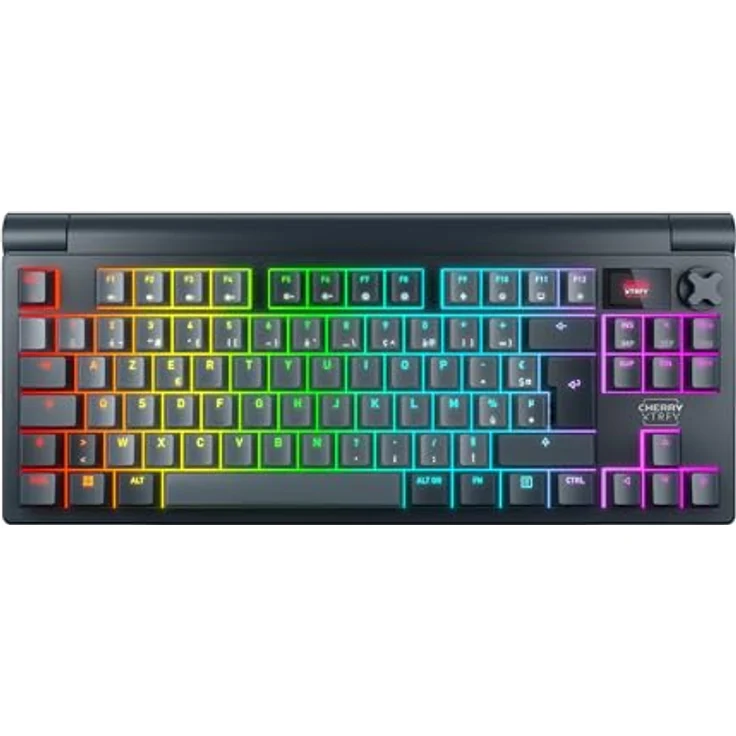 CHERRY XTRFY MX 8.3 TKL Wireless, Mechanische Gaming-Tastatur ohne Nummernblock, Hot Swappable MX2A RED Switches, Französisches Layout (AZERTY), Starfall Grey – Bild 1