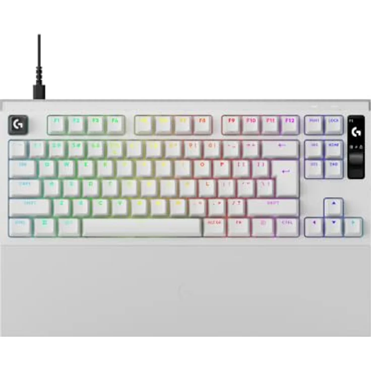 Logitech G PRO X 2 Rapid, Gaming Tastatur TKL mit 8 kHz Abtastrate, mechanischen hot swappable Switches, RGB, Weiss – Bild 1