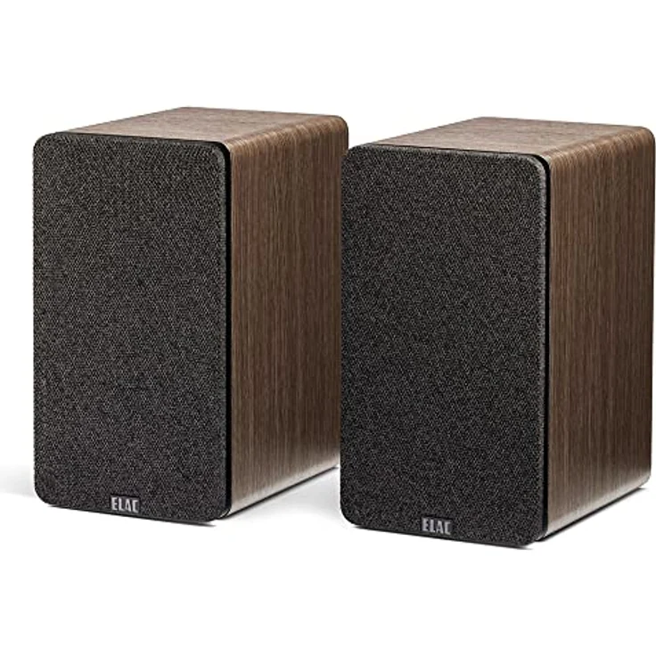 ELAC Kompakt Lautsprecher Debut ConneX DCB41, Boxen für Audiowiedergabe via HDMI, USB, Phono & Bluetooth, exzellenter Klang & hochwertiges Design, 1 Aktivlautsprecher-Set, Nussbaum – Bild 2