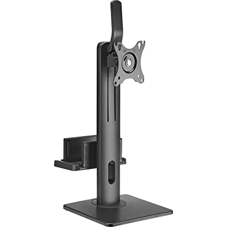 myWall Tischhalterung HL60L, Monitor Tischhalterung für 17-32 Zoll, Halterung für Mini PC , Höhenverstellbar, Neigbar, Drehbar und Horizontal anpassbar mit Federsystem, VESA 75/100, Gewicht 2-7 kg