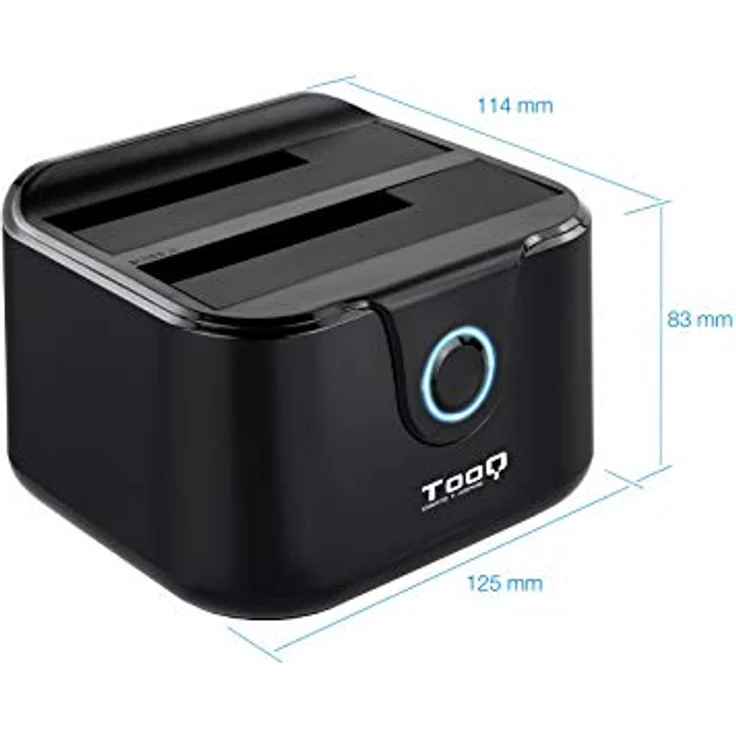 TooQ TQDS-802B - Dockingstation Anschlussbasis mit doppeltem SATA Schacht für 2,5 und 3,5 Zoll Laufwerke, USB 3.0 und USB 2.0-HOST, Offline CLONE Funktion, Farbe Schwarz – Bild 6
