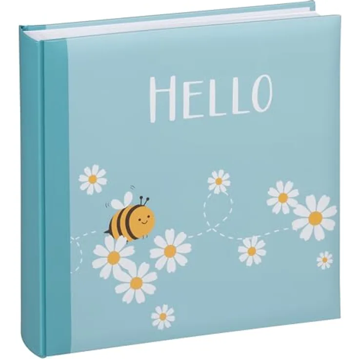 Walther Design Fotoalbum Kinderalbum Hello Bee, Be Happy, Forrest Life, 26x25 cm mit 50 weißen säurefreien Seiten