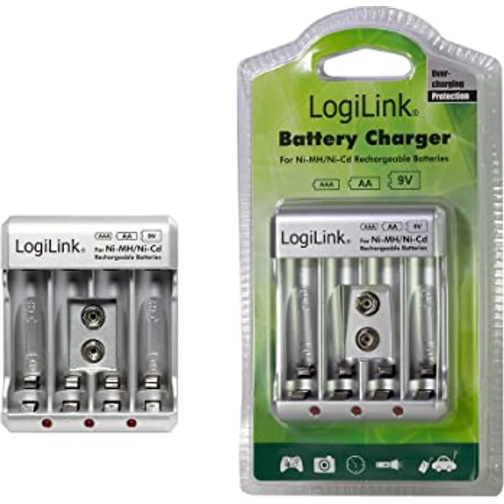 LogiLink PA0168 Akku-Ladegerät für ''AA-AAA-9V Ni-MH-Ni-Cd Akkus'' Silber – Bild 11