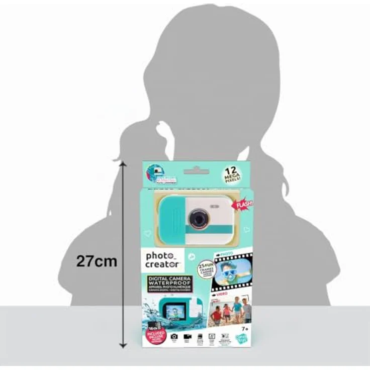 Canal Toys Photo Creator - Kinder Kamera Waterproof IP68, bis 3 m wasserdicht + schwimmfähig, 16 GB microSD, 2" LCD, Foto & Video, Selfie-Modus, USB-C - CLK079 – Bild 5