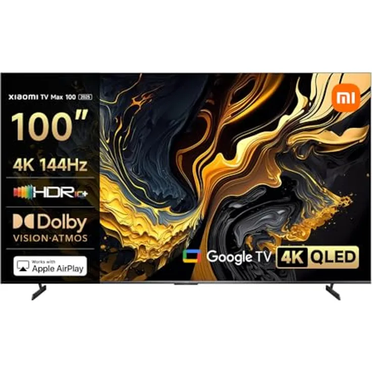 Xiaomi TV MAX 100, 100 Zoll QLED Smart TV mit 4K, 144Hz, Google TV und Dolby Vision